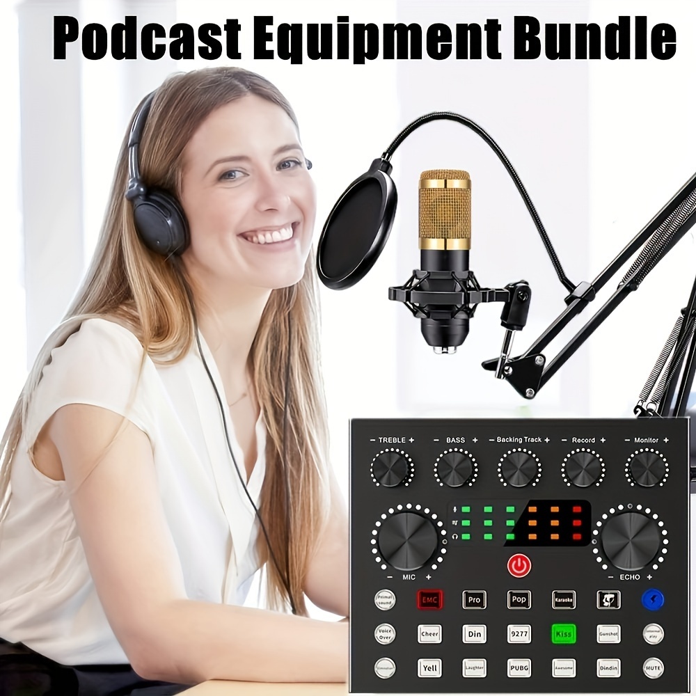 Canlı Yayın Kiti BM800 Mikrofon + V8S Mixer + Kulaklık + Kol Standı - Görsel 4