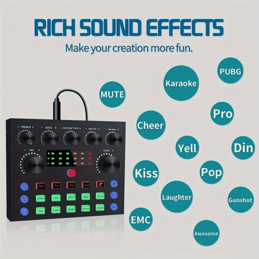 Canlı Yayın Kiti BM800 Mikrofon + V8S Mixer + Kulaklık + Kol Standı - Görsel 6